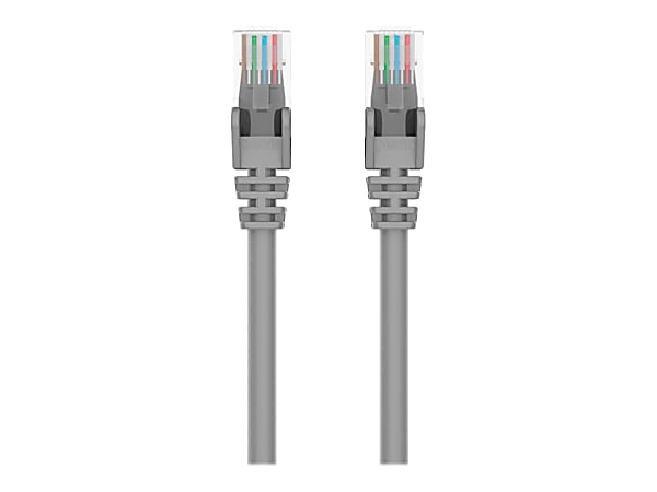 Belkin 3ft CAT6 Ethernet Patch Cable Snagless, RJ45, M/M, Gray - Patch cable - RJ-45 (M) to RJ-45 (M) - 3 ft - UTP - CAT 6 - molded, snagless - gray - for Omniview SMB 1x16, SMB 1x8; OmniView SMB CAT5 KVM Switch
