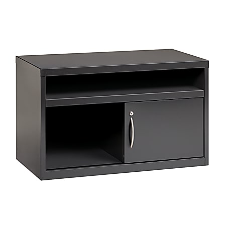 WorkPro® Modular 36"W Sliding Door Lateral Credenza, Charcoal