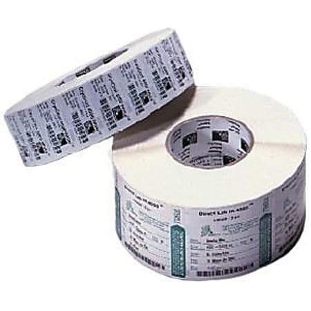Zebra Label Paper 4 x 6in Thermal Transfer Zebra Z-Perform 2000T  core - 4" Width x 6" Length - Permanent Adhesive - Thermal Transfer - White - Paper, Acrylic - 2000 / Roll - 2 / Roll - Perforated, Fanfold