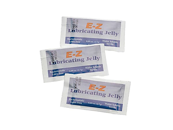 Medline Sterile Lubricating Jelly, 0.09 Oz, Clear, Box Of 144 Packs