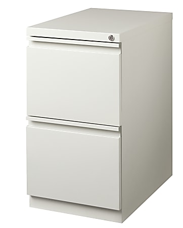WorkPro® 23"D Vertical 2-Drawer Mobile Pedestal File Cabinet, Light Gray