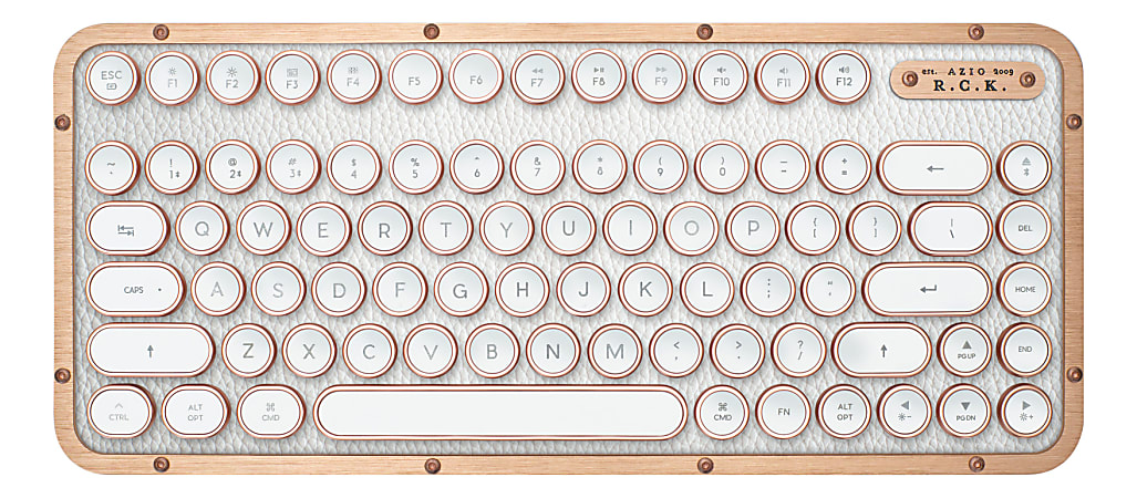 Azio Retro Wireless Keyboard, Compact, Posh