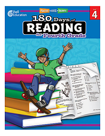 Shell Education 180 Days Of Reading Workbook, Grade 4