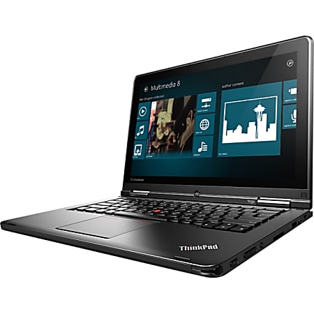 Lenovo ThinkPad Yoga 20C0001BUS 12.5" LCD 16:9 2 in 1 Ultrabook - 1920 x 1080 Touchscreen - In-plane Switching (IPS) Technology - Intel Core i7 (4th Gen) i7-4600U Dual-core (2 Core) 2.10 GHz - 8 GB DDR3L SDRAM - 256 GB SSD - Windows 8.1 64-bit -