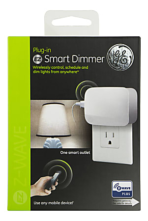 GE Z Wave Plus Single Outlet Plug In Smart Dimmer White 28167 - Office Depot