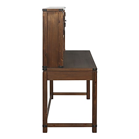 Office Star Baton Rouge 48 W Computer Desk With Hutch Brushed