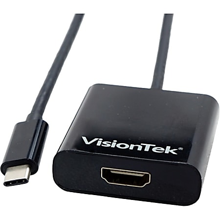 VisionTek USB 3.1 Type C to HDMI Adapter (M/F) - 1 x Type C USB 3.1 USB Male - 1 x HDMI Digital Audio/Video Female - 3840 x 2160 Supported