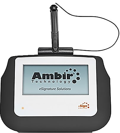 Ambir nSign 110 Signature Pad - Passive Stylus - Wired - 4" LCD - 320 x 160 - USB