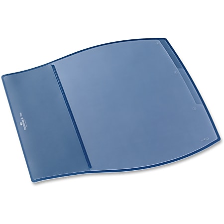 Durable Transparent Overlays Desk Pad - Rectangle - 17.3" Width - Dark Blue