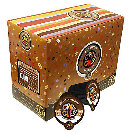 Crazy Cups Single-Serve Coffee Pods, Chocolate Coconut Dream, Pack Of 22