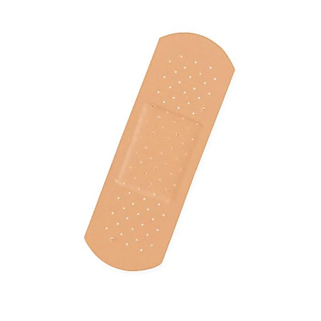 CURAD® Plastic Adhesive Bandages, 3/4" x 3", Tan,
