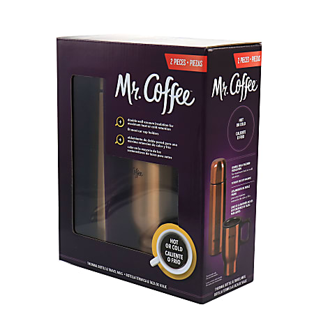 Mr. Coffee Traverse 3 Piece Travel Mug Set 16 Oz OrangeTurquoiseGreen -  Office Depot
