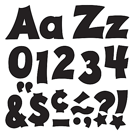 TREND Ready Letters®, Friendly Uppercase/Lowercase Combo, 4", Black, Pack Of 225