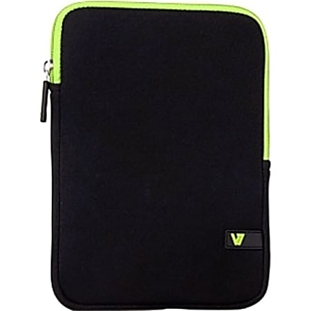 V7 Ultra TDM23BLK-GN-2N Carrying Case (Sleeve) for 8" iPad mini, Tablet - Black, Light Green