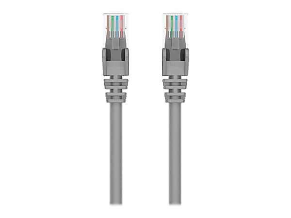 Belkin 1ft CAT6 Ethernet Patch Cable Snagless, RJ45, M/M, Gray - Patch cable - RJ-45 (M) to RJ-45 (M) - 1 ft - UTP - CAT 6 - molded, snagless - gray - for Omniview SMB 1x16, SMB 1x8; OmniView SMB CAT5 KVM Switch