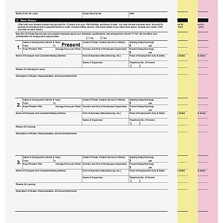 PM Printer Reverse Carbonless Copy Paper, Yellow/Pink, Letter (8.5" x 11"), 835 Sheets Per Case, 20 Lb