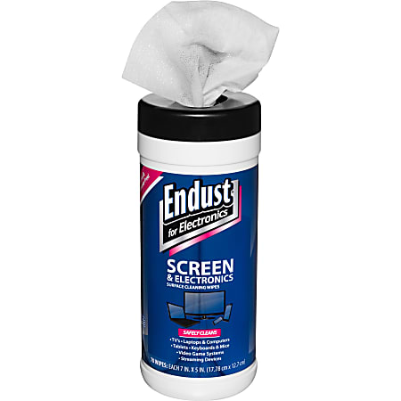Endust LCD & Plasma Pop-Up Wipes 70ct. - For Touchscreen Device, Display Screen, Smartphone - Soft, Non-abrasive, Alcohol-free, Ammonia-free - 70 / Tub - 6 Pack - White Endust LCD & Plasma Pop-Up Wipes 70ct. - For Touchscreen Device, Display Screen, Smartphone - Soft, Non-abrasive, Alcohol-free, Ammonia-free - 70 / Tub - 6 Pack - White