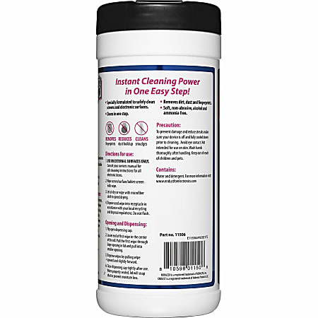 Endust LCD & Plasma Pop-Up Wipes 70ct. - For Touchscreen Device, Display Screen, Smartphone - Soft, Non-abrasive, Alcohol-free, Ammonia-free - 70 / Tub - 6 Pack - White Endust LCD & Plasma Pop-Up Wipes 70ct. - For Touchscreen Device, Display Screen, Smartphone - Soft, Non-abrasive, Alcohol-free, Ammonia-free - 70 / Tub - 6 Pack - White