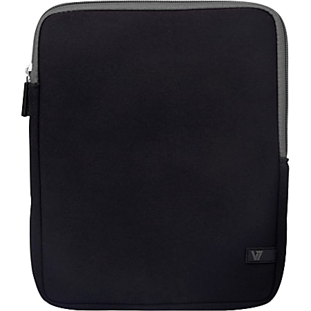 V7 Ultra TD23BLK-GY-2N Carrying Case (Sleeve) for 10.1" iPad - Black - Shock Resistant - Neoprene, Ethylene Vinyl Acetate (EVA) Interior - 10.6" Height x 8.2" Width x 0.5" Depth