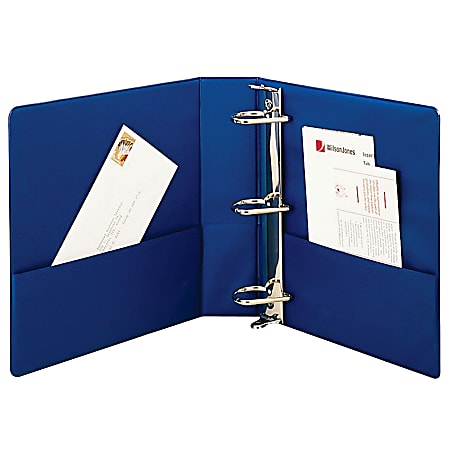 Avery® Durable Slant-Ring Reference Binder, 4" Rings, Blue