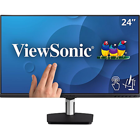 Viewsonic TD2455 23.8" LCD Touchscreen Monitor - 16:9 - 6 ms GTG (OD) - 24" Class - Projected Capacitive - Multi-touch Screen - 1920 x 1080 - Full HD - 16.7 Million Colors - 250 Nit - LED Backlight - Speakers