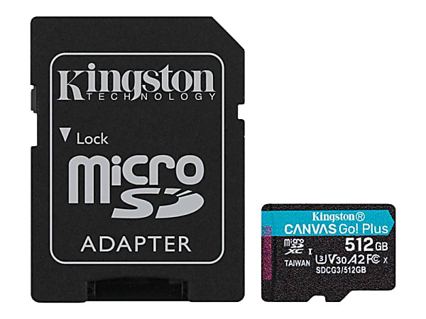 Kingston Canvas Go! Plus SDCG3 512 GB Class 10/UHS-I (U3) microSDXC, SDCG3512GB