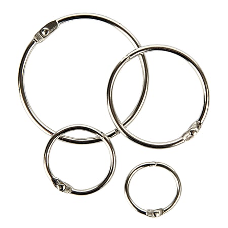 Binder Rings, 2 1/2 Inch - 25 Pack Metal Rings, Heavy Duty Steel Book Rings  - Use for Paper Rings, Key Rings, Binder Ring, Metal Rings for Index Cards