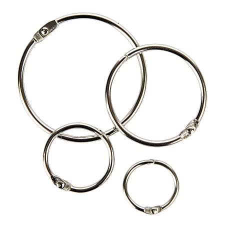 3 Pcs Metal Loose Leaf Binder Spiral Ring fits A5 A6 Student Office Supplies