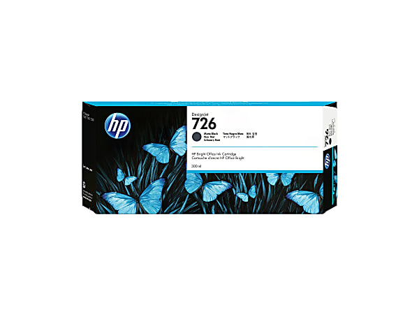 HP 726 Matte Black Ink Cartridge, CH575A