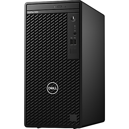 Dell OptiPlex 3000 3090 Desktop Computer - Intel Core i5 10th Gen i5-10505 Hexa-core (6 Core) 3.20 GHz - 8 GB RAM DDR4 SDRAM - 256 GB M.2 PCI Express NVMe SSD - Tower - Black - Intel Q470 Chip - Windows 10 Pro - English Keyboard - 260 W