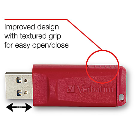 Verbatim Store 'n' Go USB Flash Drives - 16 GB - USB 2.0 - Red - Lifetime Warranty - 4 / Carton Verbatim Store 'n' Go USB Flash Drives - 16 GB - USB 2.0 - Red - Lifetime Warranty - 4 / Carton