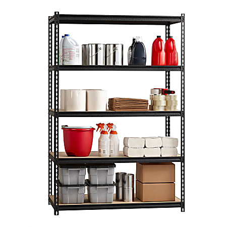 Lorell Iron Horse 2300 lb Capacity Riveted Shelving - 5 Shelf(ves) - 72