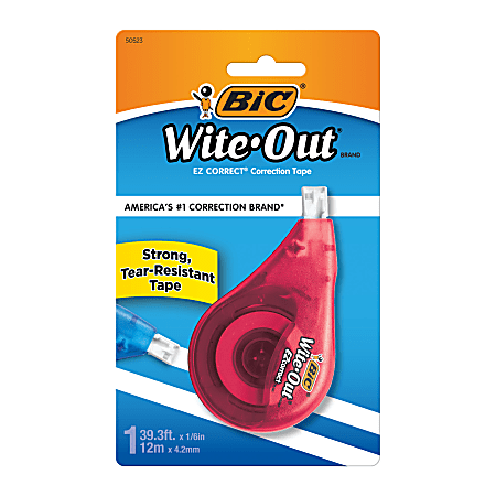 BIC® Wite-Out® Brand EZ Correct Correction Tape, 1/6" x 471 3/5", White