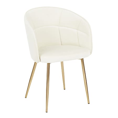 LumiSource Lindsey Chair, Cream/Gold