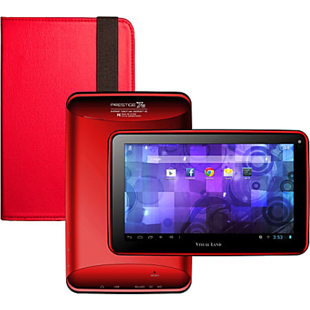 Visual Land Prestige 7G 8 GB Tablet - 7" - Wireless LAN - ARM Cortex A8 1.20 GHz - Red