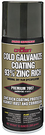Cold outlet galvanizing spray