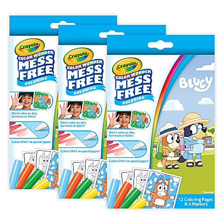 Crayola Color Wonder Mini Box Set, Bluey, 3 Sets