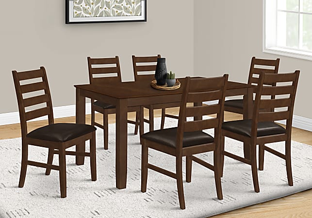 Monarch Specialties Avis Rectangular Dining Table, 29-1/2”H x 59”W x 35-1/2”D, Brown
