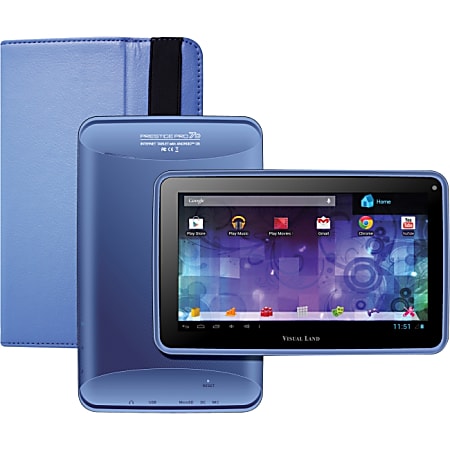 Visual Land Prestige Pro 7D with Pro Folio Bundle (Sky Blue)