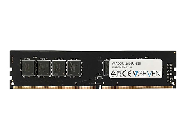 V7 - DDR4 - module - 4 GB - DIMM 288-pin - 2666 MHz / PC4-21300 - CL19 - 1.2 V - unbuffered - non-ECC - TAA Compliant