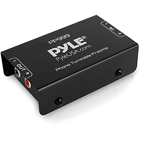 PylePro Phono Turntable Preamp, 3-3/4”H x 2-1/4”W x 1”D, Black, PYLPP999