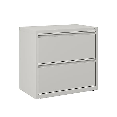 WorkPro® 30"W x 18-5/8"D Lateral 2-Drawer File Cabinet, Light Gray