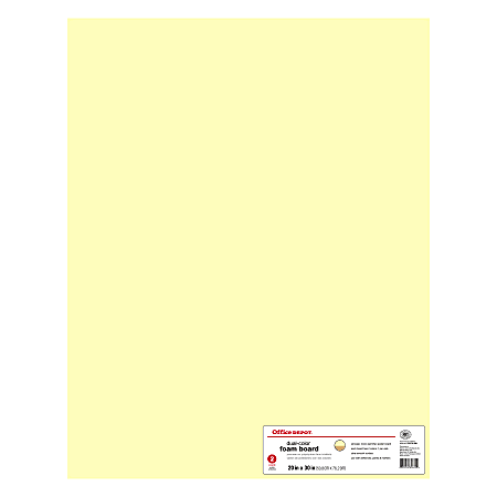 Office Depot Brand Dual Color Foam Board, 20" x 30", Ivory & Tan, Pack Of 2