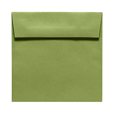 LUX Square Envelopes, 6 1/2" x 6 1/2", Peel & Press Closure, Avocado Green, Pack Of 500