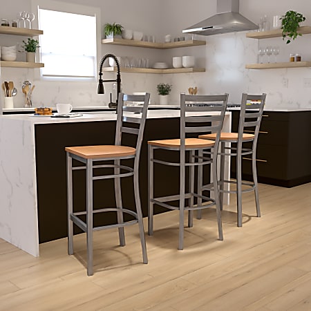 Metal ladder back bar stools top