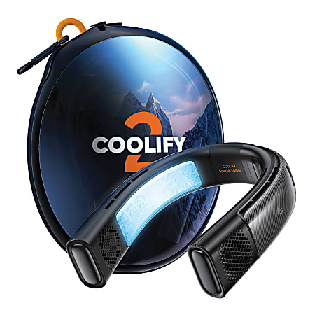Torras COOLIFY 2 Limited Edition Wearable Air Conditioner And Heater, 8" x 6-1/4", Carbon Black