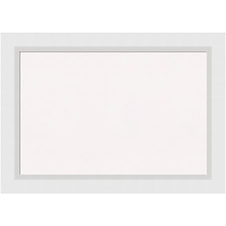 Amanti Art Cork Bulletin Board, 28" x 20", White, Blanco White Wood Frame