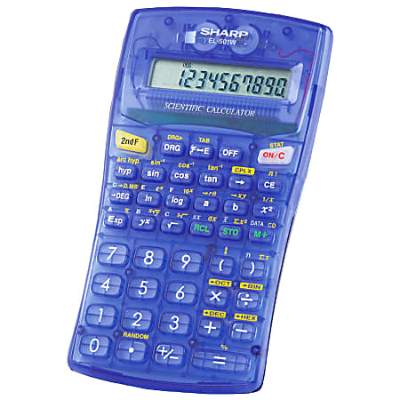 Sharp® EL-531WBBK Translucent Blue Scientific Calculator