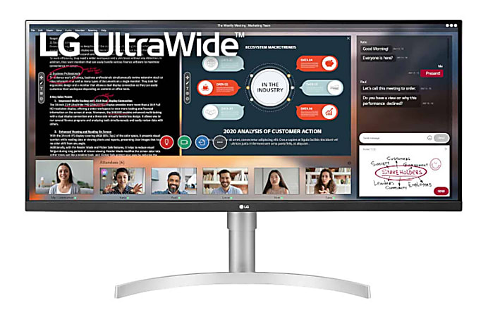 LG 34" UltraWide™ IPS HDR WFHD Monitor, 34WN650-W, FreeSync