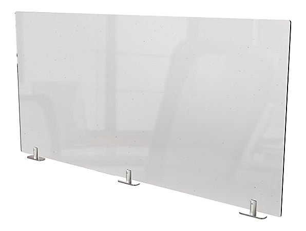 Ghent Partition Extender, With Tape, 18"H x 59"W x 1-1/2, Clear
